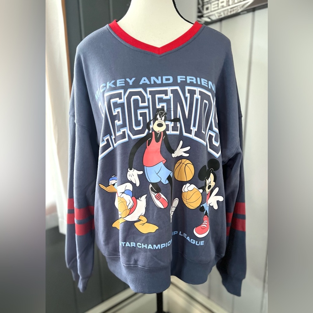 Disney Mickey and Friends Legends V-neck Crewneck
